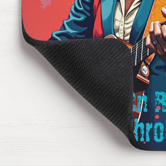 Custom Black Woman Gitarist Art Inspirerend Muismat (Hoek)