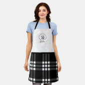 Custom BlackPlaid Keuken Whisk & Stand Mixer Schort (Gedragen)