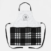 Custom BlackPlaid Keuken Whisk & Stand Mixer Schort (Voorkant)