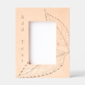 Custom Bladeren Gegraveerd Hout Afbeelding Lijst (Voorkant)