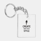 Custom Blank Business Company Branded Keychains Sleutelhanger (Voorkant Links)