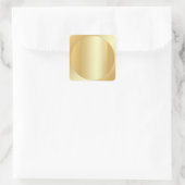 Custom Blank Faux Gold Sjabloon Elegant Tekst toev Vierkante Sticker (Tas)