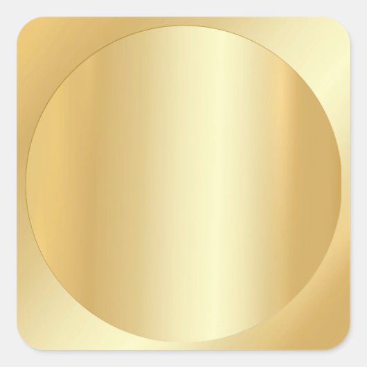 Custom Blank Faux Gold Sjabloon Elegant Tekst toev Vierkante Sticker (Voorkant)