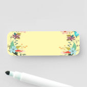 Custom Blank Floral Design Name Badge (In situ)