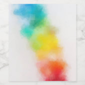 Custom Blank Modern Kleurrijk Roze Rood Geel Blauw Wijn Etiket (Enkel label)