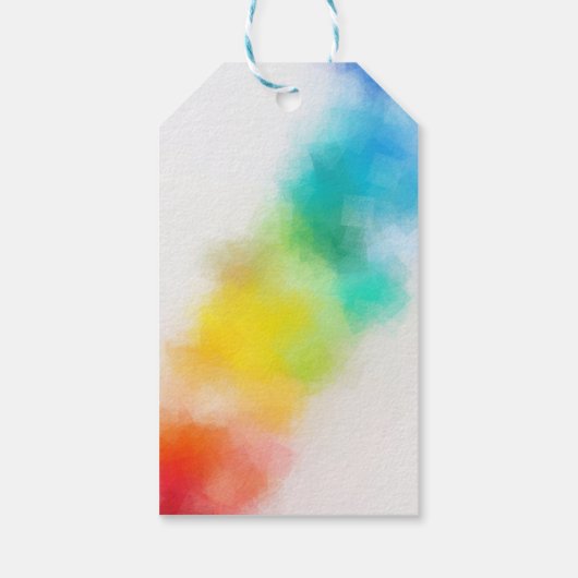 Custom Blank Modern Sjabloon Kleurrijk Roze Rood Cadeaulabel (Achterkant)