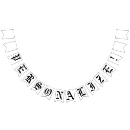 Custom Blank Oud Engels Gotisch Bruiloft Vlaggetjes