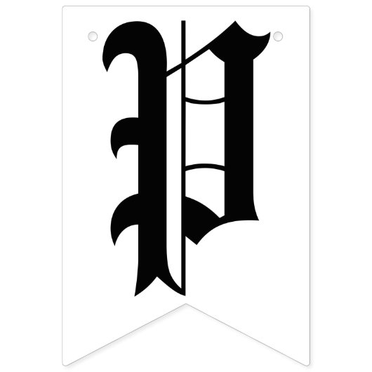 Custom Blank Oud Engels Gotisch Bruiloft Vlaggetjes (Derde vlag)