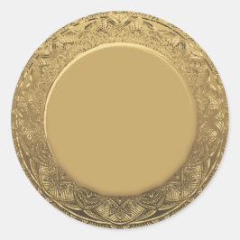 Custom Blank Sjabloon Gouden Faux Folie Ronde Sticker