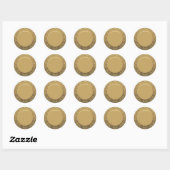 Custom Blank Sjabloon Gouden Faux Folie Ronde Sticker (Vel)