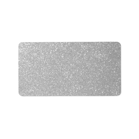 Custom blank sparkly silver glitter address labels (Voorkant)