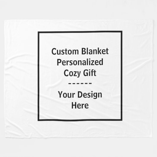 Custom Blanket – Personalized Cozy Gift Fleece Deken (Voorkant (Horizontaal))