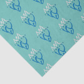 Custom Blauw Blauwgroen Abstract Iceberg Inspirere Tissuepapier (Detail)