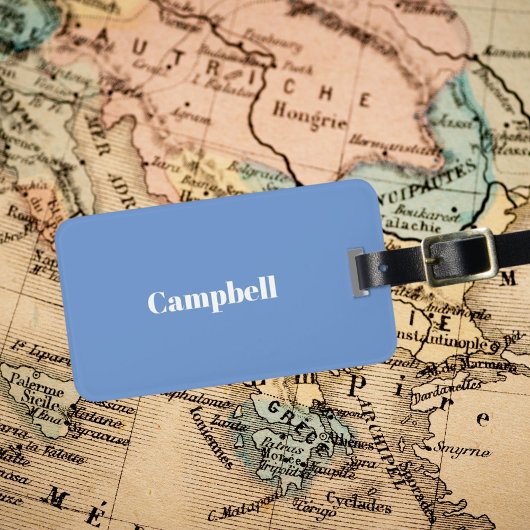 Custom blauw business scherp acryl bagagelabel