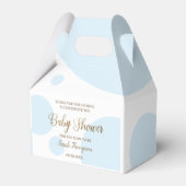Custom blauw en wit baby jongen douche Favor Box Bedankdoosjes (Voorkant Zijde)
