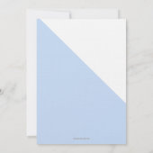 Custom Blauw Goud Gezamenlijke Doop en Verjaardag Kaart (Achterkant)