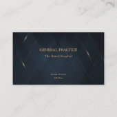 Custom Blauw Goud Modern Minimalistisch Gepersonal Visitekaartje (Achterkant)