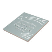 Custom Blauw Grijs MUZIEKNOTEN Keramische Tegel Tegeltje (Zijkant)