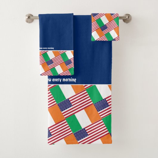 Custom Blauw IERS AMERIKAANS Bad Handdoek (Insitu)