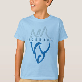 Custom Blauw Inspirerend Abstract Iceberg Art T-shirt