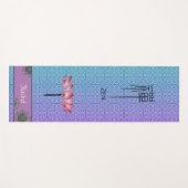 Custom Blauw Paarse Mandala Patroon Lotus Zen Kanj Yogamat (Voorkant (horizontaal))