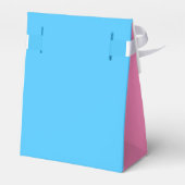 Custom Blauw Roze Geslacht Onthullen Partij Dank u Bedankdoosjes (Achterkant)