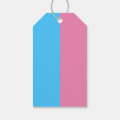 Custom Blauw Roze Geslacht Onthullen Partij Dank u Cadeaulabel (Achterkant)