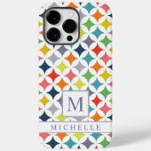 Custom Blauw Roze Groen Geel Sterren Geometrisch Case-Mate iPhone Case (Achterkant)