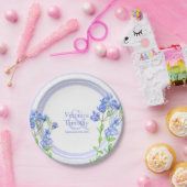 Custom blauw Veronica Speedwell waterverf Papieren Bordje (Feest)