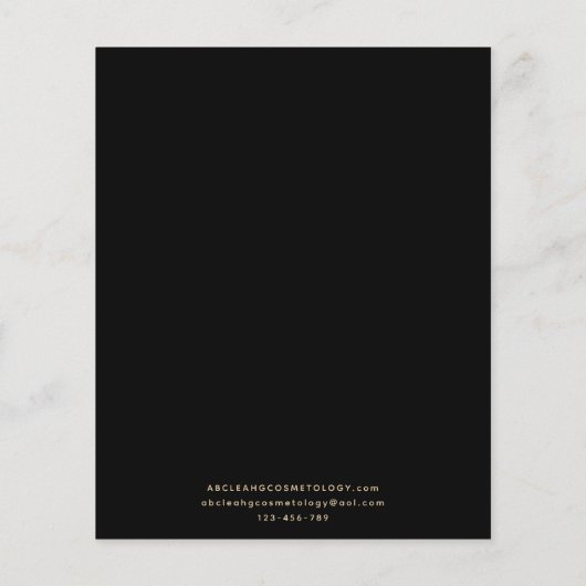 Custom Blauwgroen Goud Zwart Modern Sjabloon Merk Flyer (Achterkant)