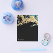 Custom Blauwgroen Goud Zwart Modern Sjabloon Merk Flyer (Enkel)