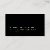 Custom Blauwgroen Goud Zwart Modern Sjabloon Merk Visitekaartje (Achterkant)