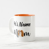 Custom Blenheim Cavalier King Charles Spaniel Gift Tweekleurige Koffiemok (Voorkant links)