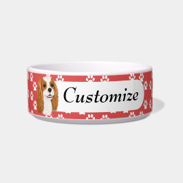 Custom Blenheim Cavalier King Charles Spaniel     Voerbakje