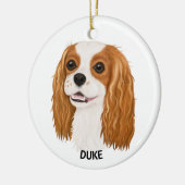 Custom Blenheim Cavalier King Spaniel Keramisch Ornament (Links)