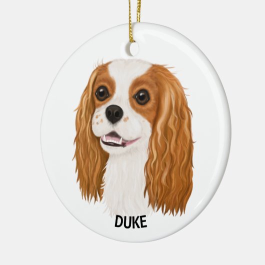 Custom Blenheim Cavalier King Spaniel Keramisch Ornament (Links)
