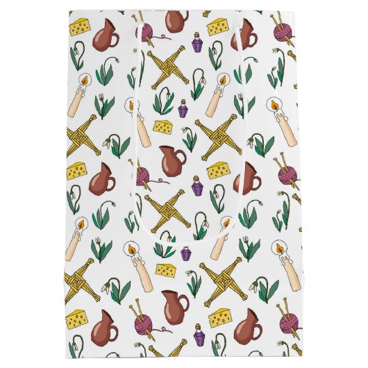 Custom Blessed Imbolc Light Renewal Brigid Medium Cadeauzakje (Achterkant)