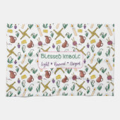 Custom Blessed Imbolc Light Renewal Brigid  Theedoek (Horizontaal)