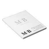 Custom Block Monogram Logo Professional Business Notitieblok (Schuin)
