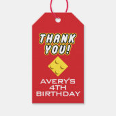 Custom BLOCK PARTY Kleurrijke Bricks Bedankt Cadeaulabel (Voorkant)