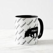 CUSTOM Bloedhond Silhouet Mok (Voorkant rechts)