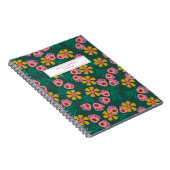 Custom Bloemen Groen  Notities Ideeën notitieboek (Rechterzijde)