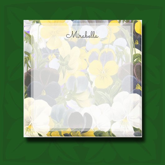 Custom Bloemen Pansy Patroon Stickie Post-it® Notes
