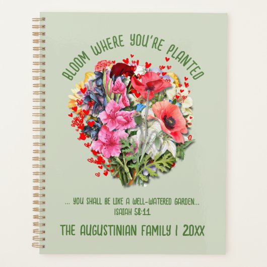 Custom BLOOM WAAR GEPLANT Christelijke Geboortemaa Planner (Voorkant)