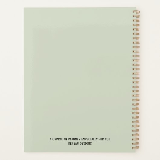 Custom BLOOM WAAR GEPLANT Christelijke Geboortemaa Planner (Achterkant)