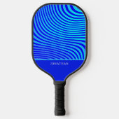 Custom Blue Abstract Pickleball  Paddle (Voorkant)