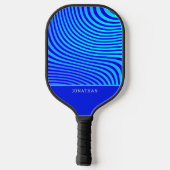 Custom Blue Abstract Pickleball  Paddle (Achterkant)