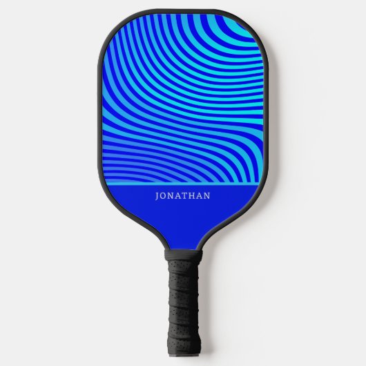 Custom Blue Abstract Pickleball Pickleball Paddle (Voorkant)