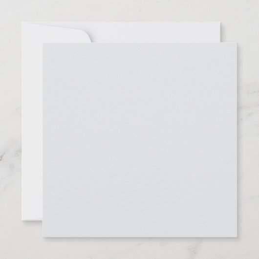 Custom Blue and White Floral Blue Border Square Notitiekaartje (Achterkant)