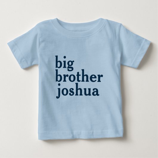 Custom Blue Big Brother Baby T-shirt (Voorkant)